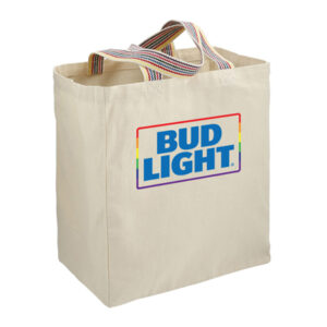 7901-03 Rainbow Recycled 8oz Cotton Grocery Tote